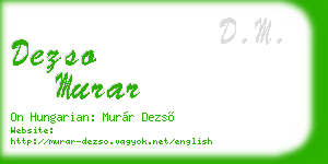 dezso murar business card